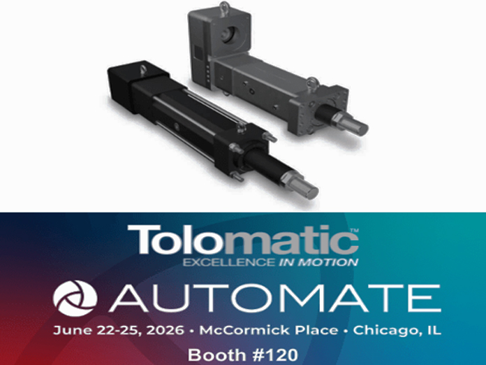 Automate 2026: Tolomatic to showcase advanced motion components