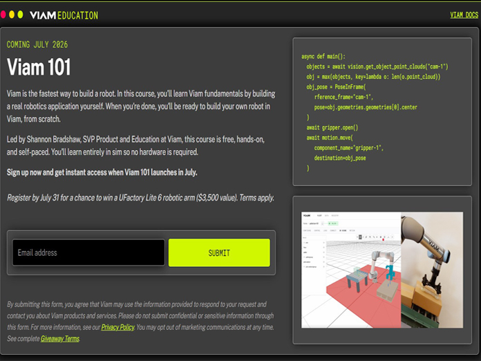Viam launches free robotics course to help engineers build robotics applications