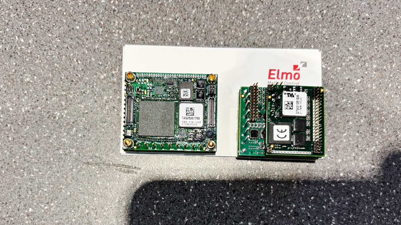Elmo highlighted the smallest and latest offerings in its motion control
portfolio. 