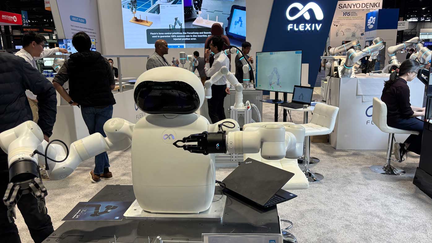 At the Flexiv booth, the company debuted the next generation of its adaptive robots.