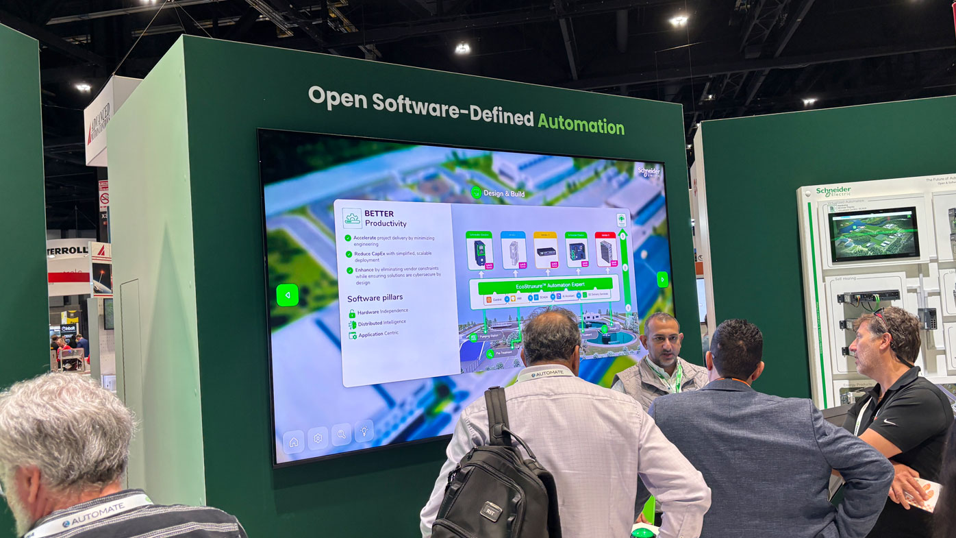 At Schneider Electric, the company highlighted how its technology is advancing open, software-defined automation opportunities.