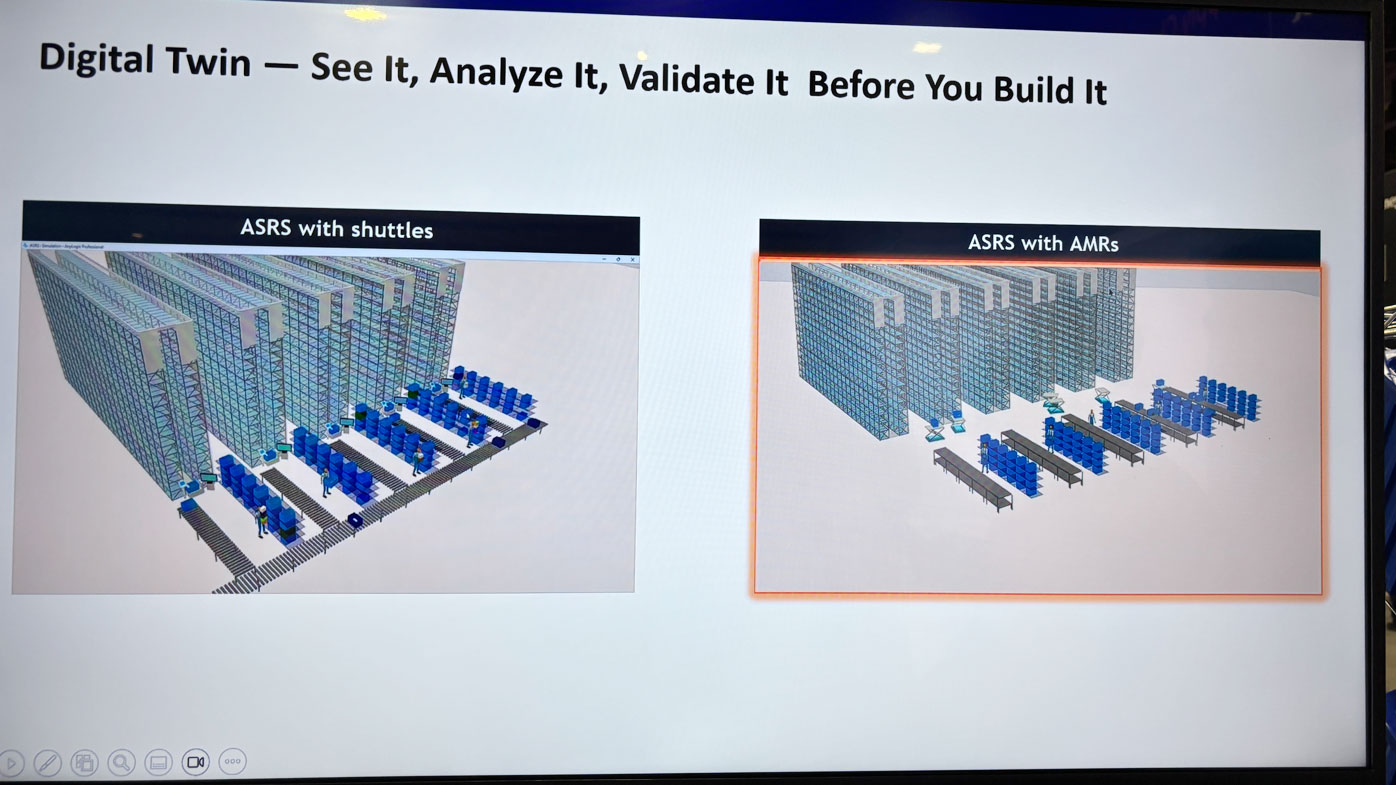 enVista's booth walked through the company's WES+ and enMotion platforms.