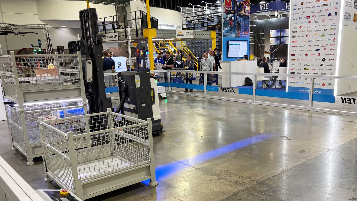AiTen Robotics featured the MODEX debut of the ARV15 forward-moving forklift.
