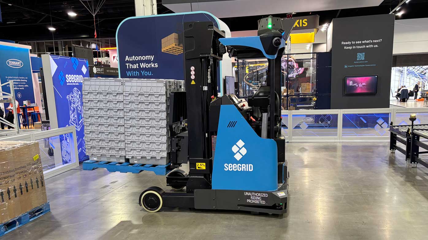 Seegrid previewed its expanding autonomous lift truck portfolio.