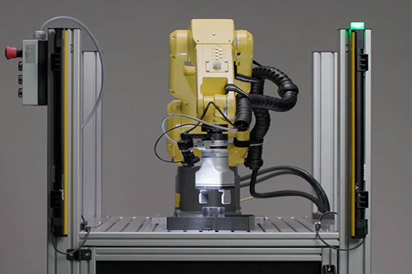Micropsi will demonstrate its AI-based MIRAI machine vision software at ATX West Feb. 6-9 using FANUC LR Mate (pictured) and Universal Robot UR10e robot arms.