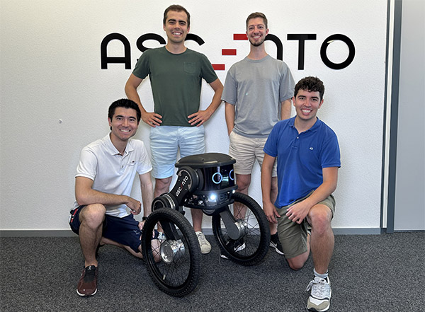 Ascento founders with Ascento Guard robot