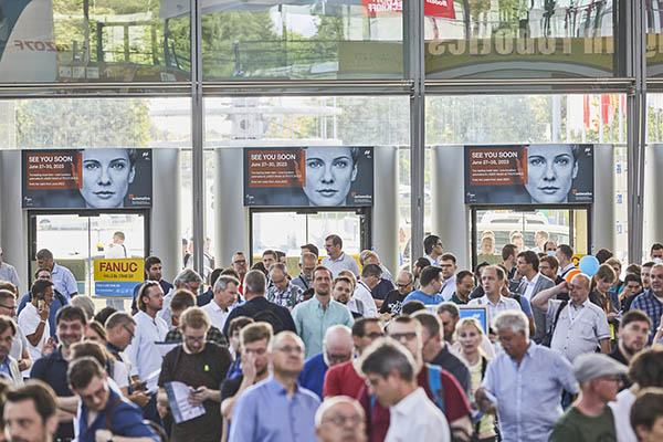 A crowd at the Automatica trade show last month. 