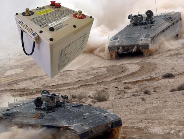 Epsilor COMBATT 6T battery for autonomous military vehicles.