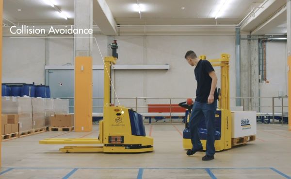 BlueBotics mobile robot coordination
