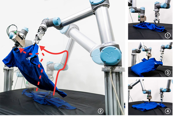 TRI has supported CAIR Lab research into robots manipulating flexible objects such as clothing.