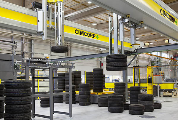Cimcorp's Dream Factory is an autonomous system used for vehicle tires. 