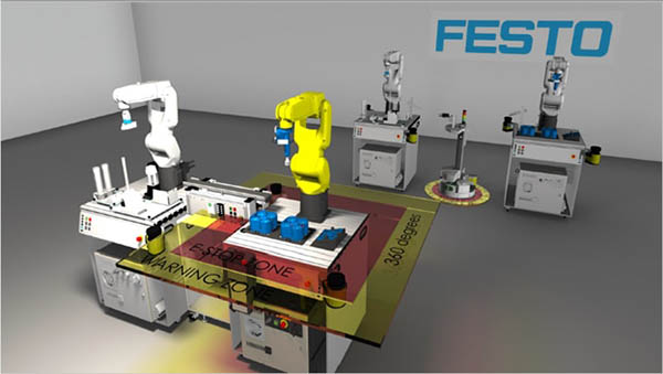 A rendering of Sick and Festo's educational program