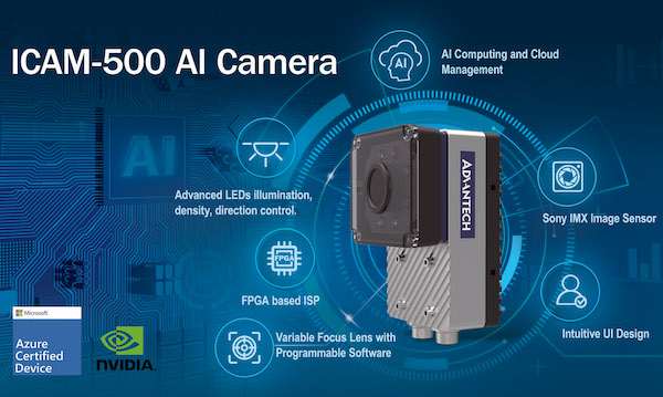Advantech ICAM-500 series is a highly integrated industrial AI camera equipped with NVIDIA Jetson AI system on module.
