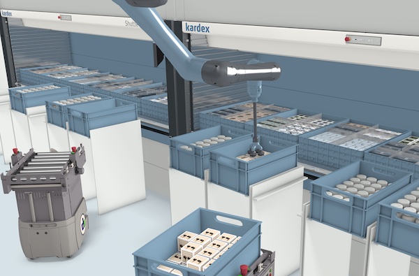 Kardex is combining automated storage and mobile robots.