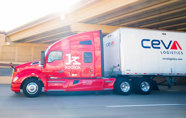 CEVA Logistics, a global 3PL, has expanded self-driving trucking services from Texas to Oklahoma with Kodiak Robotics.