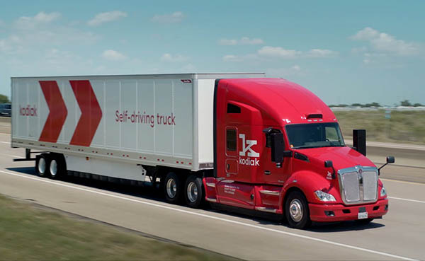 Kodiak develops and operates autonomous trucks for long-haul freight.