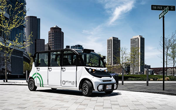 Optimus Ride is testing its autonomous shuttles in Boston, among other locations.