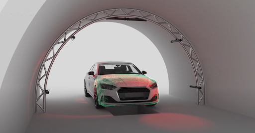 Photoneo MotionCam-3D Color scanning a car