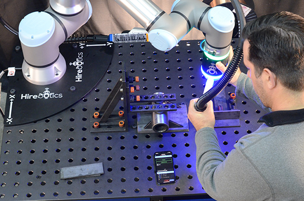 Hirebotics Cobot Welder teaching