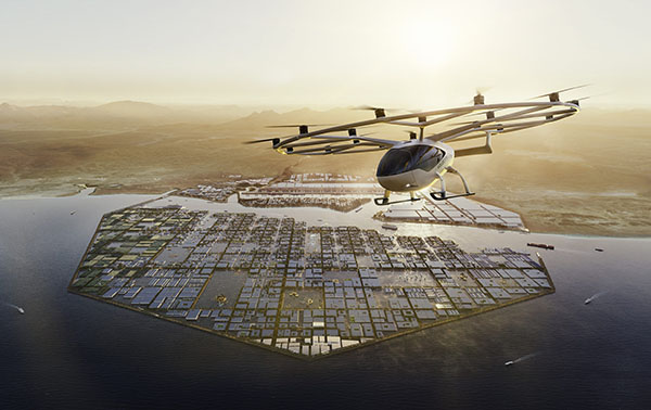 Volocopter as part of Neom smart mobility infrastructure