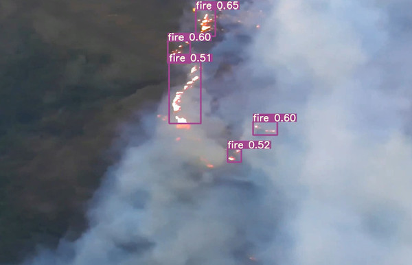 JOUAV drone with gimbal camera designed to recognize fires