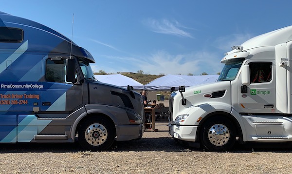 Pima Community College is working with self-driving truck company TuSimple.