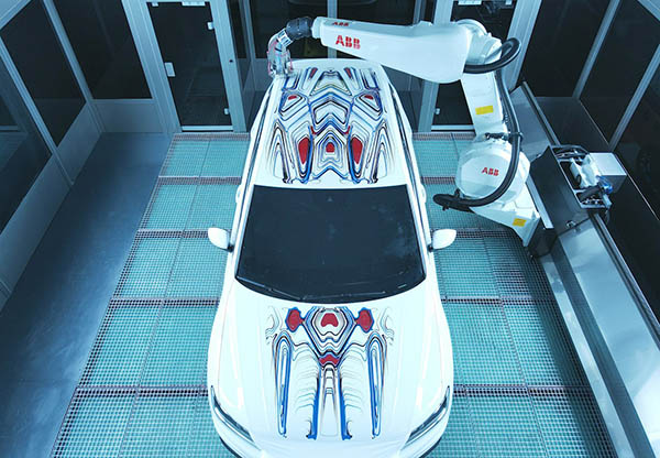 ABB Robotics Unveils Art Car Precisely Painted With PixelPaint Robot