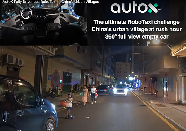 AutoX Demonstrates Autonomous Robotaxis in ‘Urban Villages’