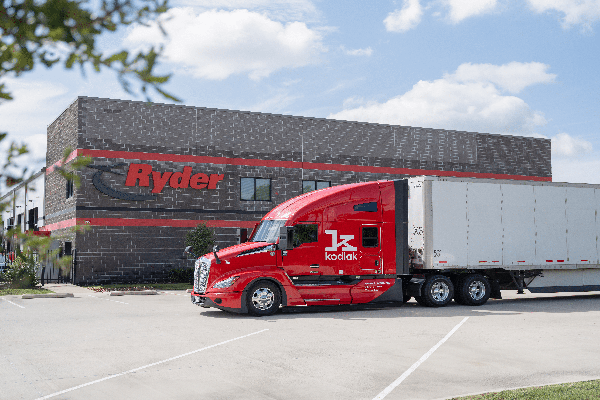 Ryder, Kodiak Robotics open truckport for autonomous trucks in Houston