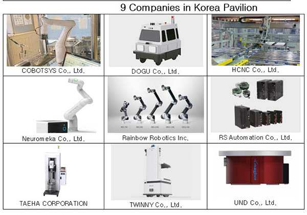 Nine Korean Robotics Companies to Be Featured in Korea Pavilion at Automate Exhibit Hall