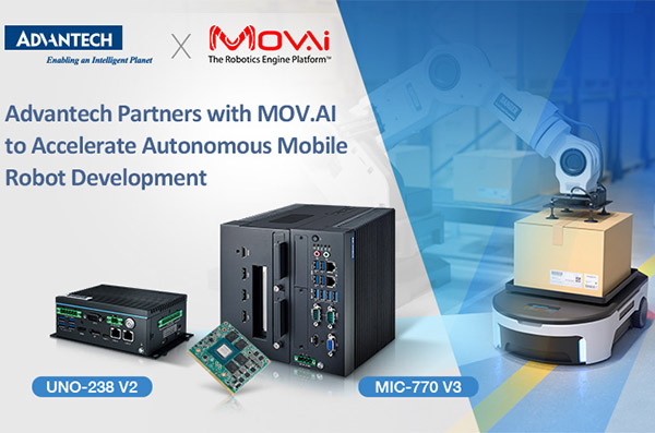 MOV.AI, Advantech to Offer Software, Hardware for Mobile Robot Deployments