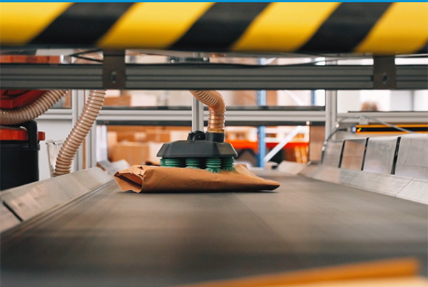 Parallel Structured Light Can Enable Robots to Sort Parcels in Motion
