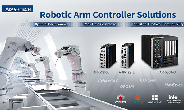 Advantech Says ARK Robot Arm Controllers Can Streamline Real Time Operations