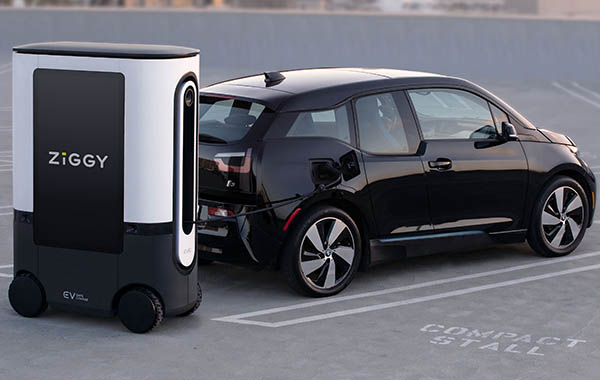 EV Safe Charge Previews ZiGGY Mobile Robot for Charging Electric Vehicles