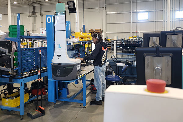 Leveraging its RaaS service model, Locus employees refurbish old robots for redeployment on a routine basis.