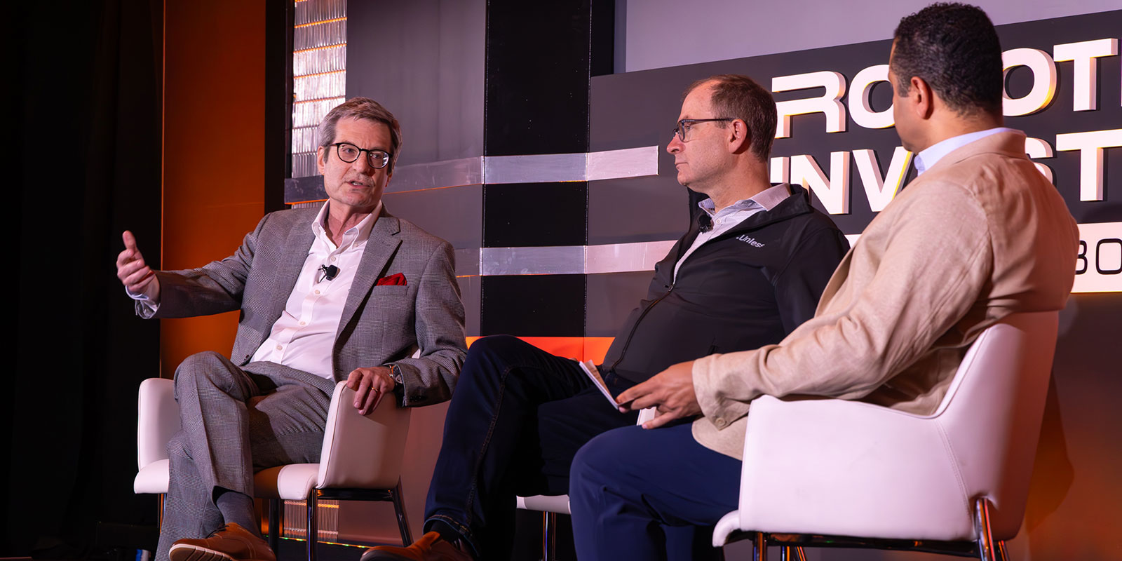 The Evolution of Robotics - and What It Means for the Builders of Today - Jeff Burnstein, A3 president; and David Mindell, Unless founder and MIT professor, discussed growth and changes in the robotics community with Saad, including physical AI, scaled deployments, industrial transformation, and federal support for reshoring robotics development. 

Photo by Donald Halsing | Peerless Media