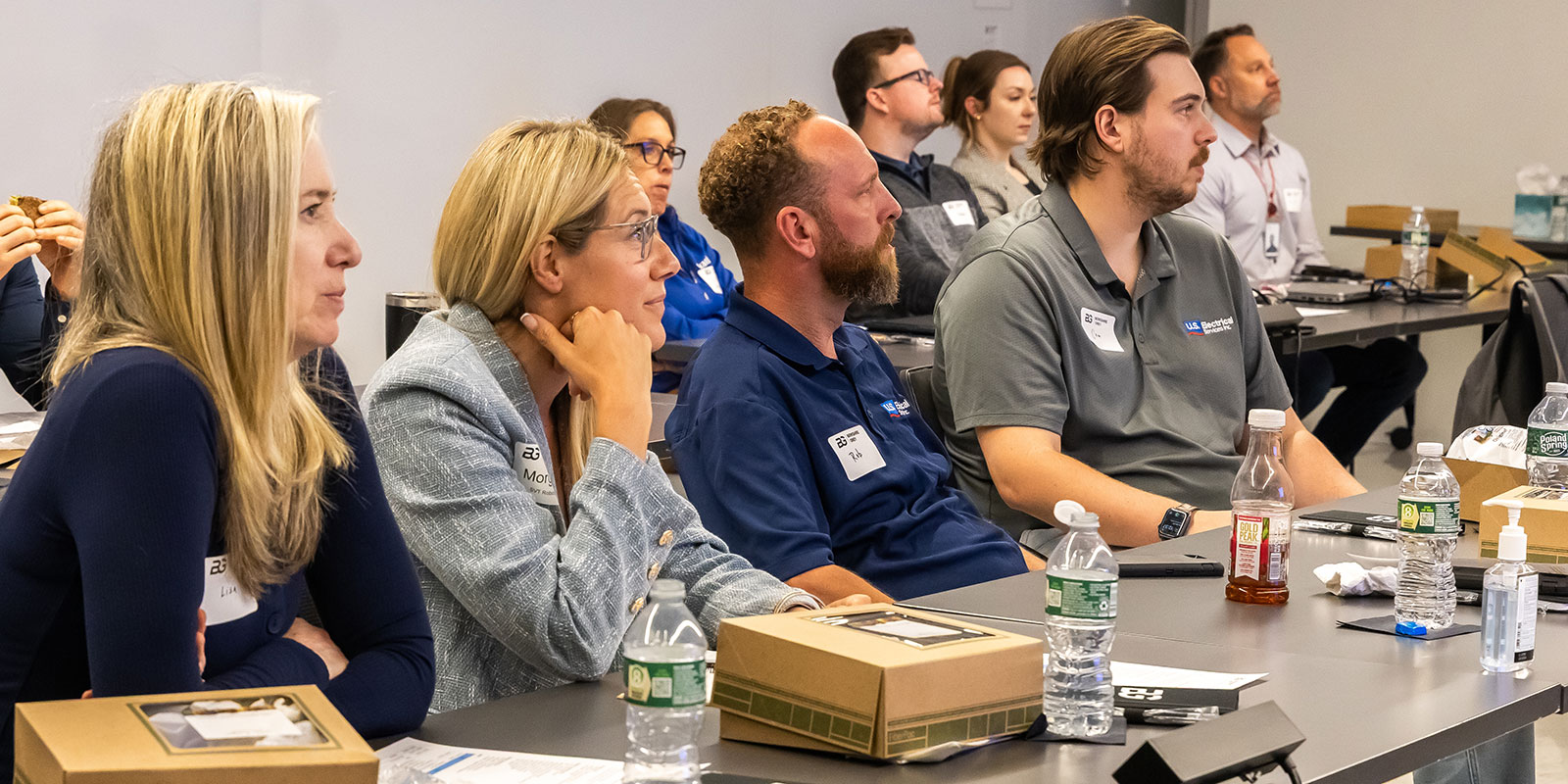 Following a welcome lunch, attendees listen to an introduction to BG and Kardex’s partnership.

 

Photo by Donald Halsing | Peerless Media