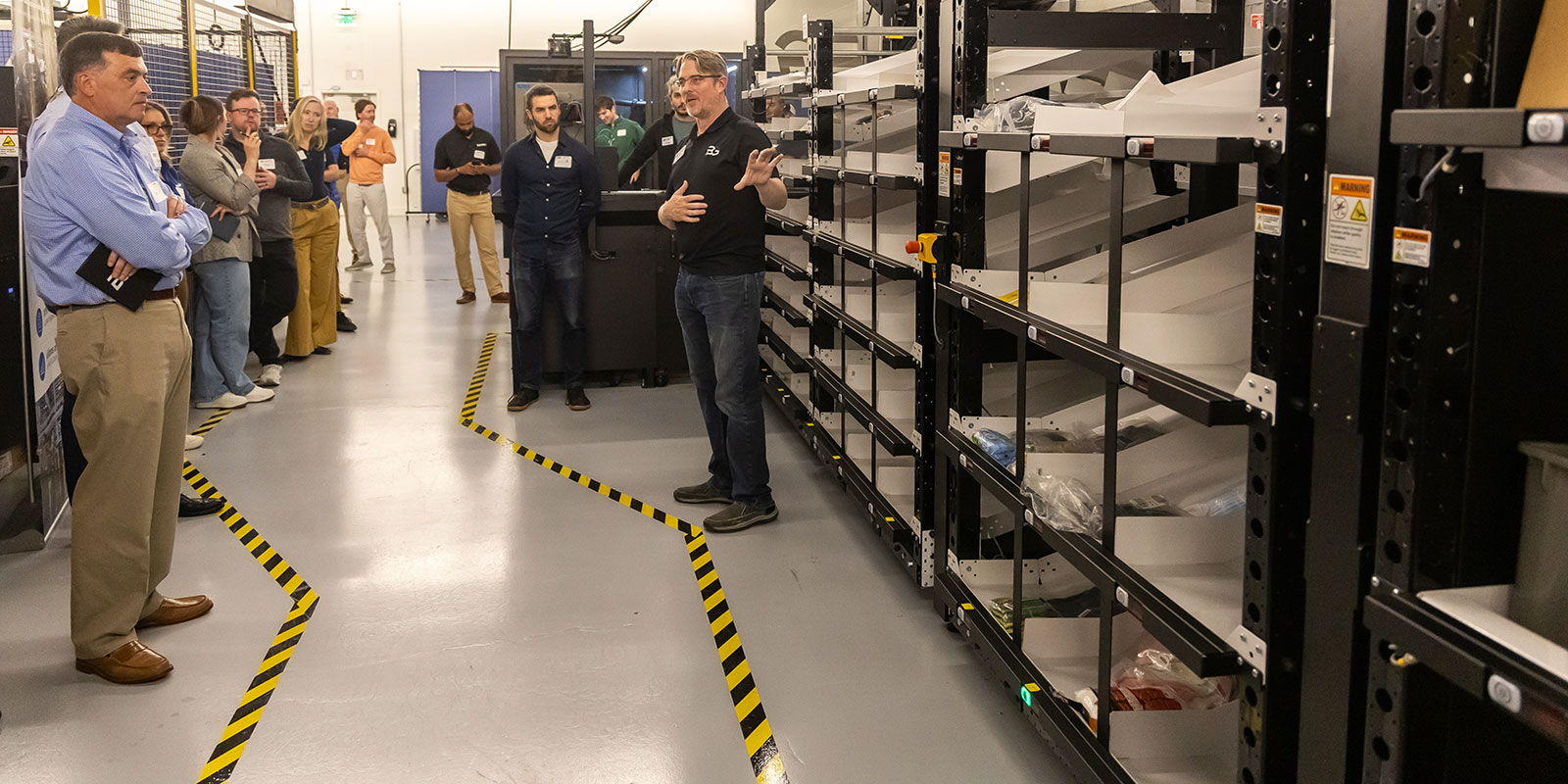 After the live demonstration completes, TA shows the products inducted into the put wall have been sorted into the trays.

 

Photo by Donald Halsing | Peerless Media