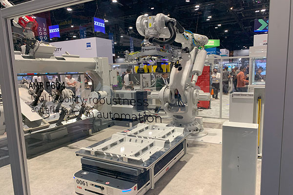 ​At the ABB booth, the organization demonstrated a host of new offerings, including its latest modular arm robots.