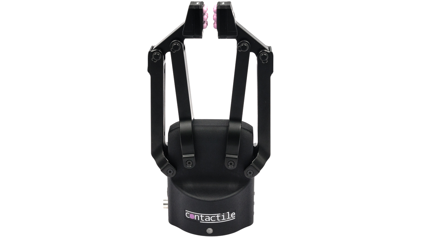 Contactile is showcasing its GAL2 2-finger angular gripper with tactile feedback control. The GAL2 combines Contactile's patented optical tactile sensing technology with real-time closed-loop control to deliver adaptive, reliable gripping across a wide range of objects and tasks. It grips objects reliably without over- or under-squeezing, without additional programming for each new object, and without the fine-tuning that conventional grippers require. By integrating Contactile's PapillArray tactile sensors directly into the gripper fingertips, the GAL2 adjusts grip force automatically to maintain a stable, optimal hold. At the core of the GAL2 are Contactile's proprietary tactile sensors. Each tactile sensor measures 3D forces, 3D torque, slip onset and friction in real time - all at sampling rates of 500 Hz. This data feeds directly into the GAL2's onboard control loop, which responds dynamically by applying the optimal grip force to prevent dropping or damaging the object. Contactile, contactile.com, Booth 30062