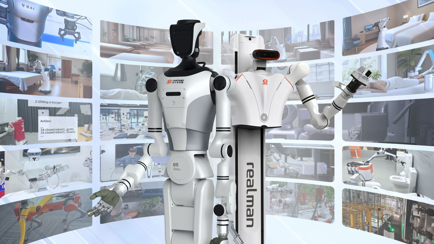 RealMan’s Global Link Network (GLN) is a system where robotic capabilities are no longer confined to a single location, but orchestrated across a global network. Instead of relying solely on pre-programmed automation, GLN introduces a paradigm where human intelligence remains in the loop, remotely guiding robots through real-world tasks with precision and adaptability. Through an immersive remote interface, operators can control robots in real time, executing tasks that range from everyday logistics 0 sorting, packing, material transfer - to more specialized applications such as inspection and facility operations. By turning every task into a data-generating process, GLN is also building a foundation for the next generation of embodied intelligence. Each remote interaction produces high-quality, real-world datasets - capturing motion, decision-making and environmental feedback in ways that simulation alone cannot replicate. These datasets are continuously fed back into model training, accelerating improvements in generalization and real-world performance. RealMan Robotics, realman-robotics.com, Booth 1484