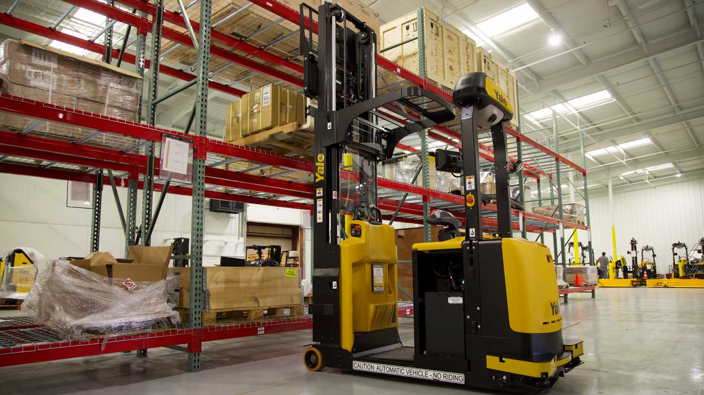 The automated counterbalanced stacker is the latest addition to the Yale Relay automated lift truck platform. It can handle loads up to 3,300 pounds and reach lift heights of approximately 13 feet, with the ability to accommodate the majority of industrial pallet types and weights. This model enables warehouses to automate put away and retrieval tasks with minimal infrastructure or workflow changes, including in staging lanes, from conveyors and in some low- to mid-level racking applications. The counterbalanced stacker enables users to create configurable pallet placements and manage pallet locations without the requirement of WMS integration. The portal also supports those looking to maximize throughput via WMS or PLC connectivity. This integration capability enables facilities to deploy automation while maintaining flexibility as their layouts or evolve or as throughput demands change. Automated opportunity charging reduces the need for operations to manually intervene in automated operations, maximizing the truck’s uptime and enabling use in multishift operations. Yale Lift Truck Technologies, yale.com, Booth 1272
