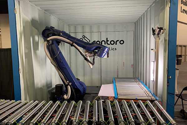 Contoro Robotics, an Austin, Tx. based company, had its truck unloading robot arm on display.