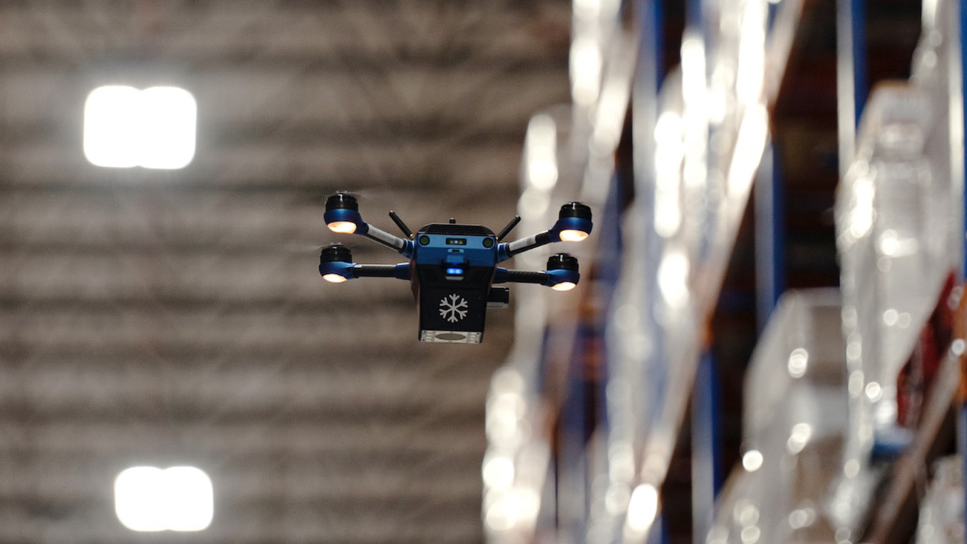 Corvus One Cold Chain is an autonomous inventory drone purpose-built for the harshest freezer environments. Cold storage facilities face extreme pressure from short shelf-life products, rapid SKU velocity and the high labor burden associated with subzero work. Corvus One Cold Chain brings fully autonomous cycle counting and real time visibility to these environments without requiring operators, infrastructure changes or adjustments to lighting. The drone is engineered to deliver consistent performance where manual audits and conventional automation struggle. The system operates from -20° Fahrenheit to ambient temperatures while maintaining stable flight and reliable scanning performance. This capability allows freezer operations to run audits without sending associates into harsh conditions or slowing work on the floor. Corvus One Cold Chain flies during active shifts and autonomously navigates freezer aisles while its industrial grade scanning hardware automatically adapts focus and exposure to overcome glare, condensation and inconsistent lighting found in cold chain environments. Corvus Robotics, corvus-robotics.com, Booth A3818