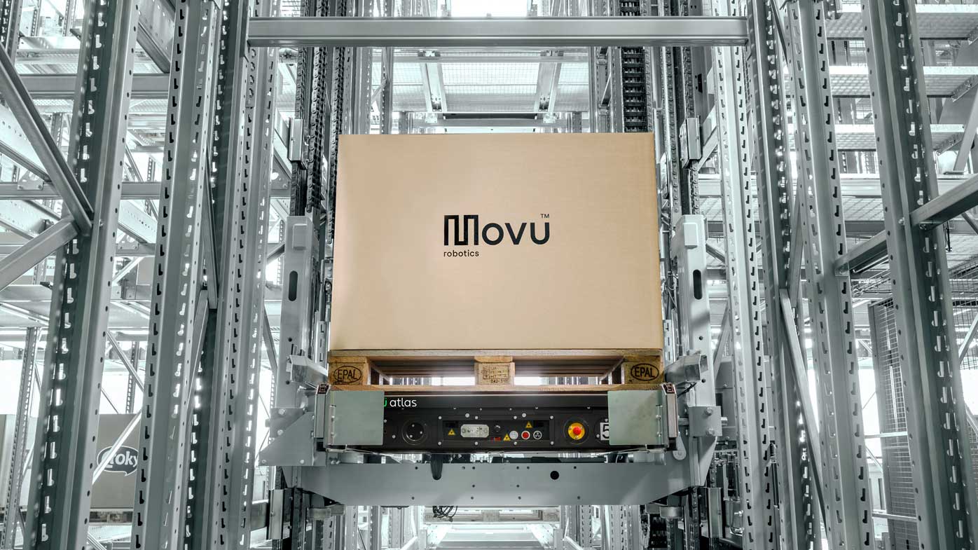 Movu atlas, the 4-way pallet shuttle system from Movu Robotics, redefines automated storage and retrieval for modern warehouses. By allowing shuttles to move freely in any lateral direction and integrating lifts for vertical transport, Movu atlas ensures every pallet position is accessible without bottlenecks, even in challenging layouts or compact spaces. Engineered for performance at scale, Movu atlas moves pallets at speeds up to 4.6 feet per second and supports loads up to 3,300 pounds. Its durable design ensures reliable operation in ambient, refrigerated, and freezer conditions down to -13 °F. The modular architecture allows operators to expand capacity incrementally by adding shuttles, lanes or lifts as throughput needs increase, all without disrupting ongoing warehouse operations. The system’s intelligence comes from the integration of robotics, proprietary WES and structural racking. Real-time monitoring, precise pallet positioning, collision avoidance and self-recovery functions maintain high uptime, operational resilience and smooth pallet flow. Movu Robotics, movu-robotics.com/en, Booth B13128