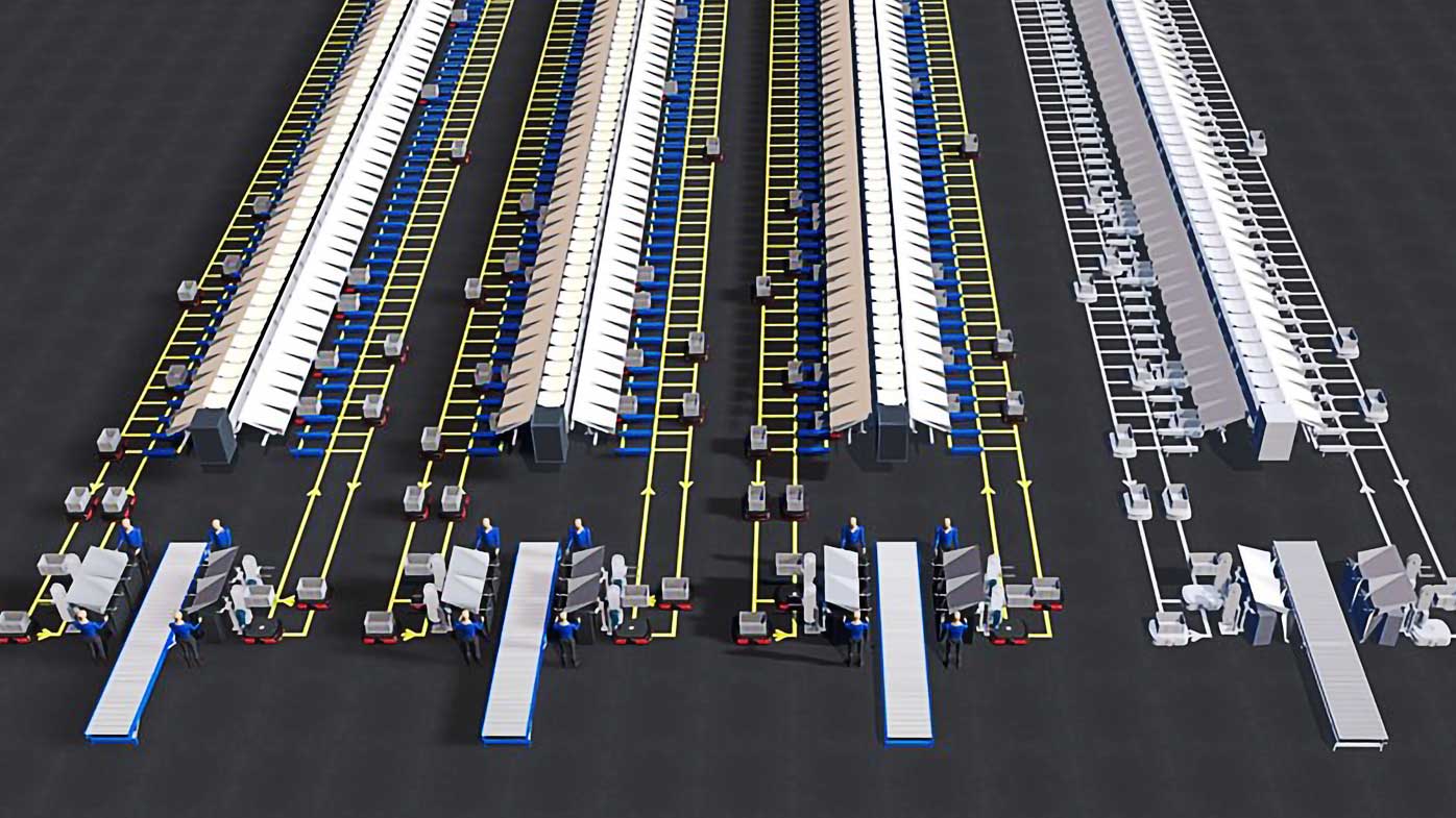 FORTNA OptiSweep brings flexible robotic technology to the sorter close-out process, replacing manual operations and legacy technologies. Engineered and delivered by FORTNA, this system transforms labor-intensive and outdated sorting processes with advanced robotic technology that provides a fully automated, intelligent workflow. Utilizing Geekplus mobile robots, OptiSweep autonomously retrieves orders from sorter divert locations and transports them to purpose-built goods-to-person stations for streamlined bulk consolidation and outbound handling. At the center of this ecosystem is FORTNA intelligent software, powered by proprietary algorithms that dynamically orchestrate robot fleets, synchronize with sorter systems and balanced product flow to maximize throughput. Designed for easy integration, OptiSweep supports throughput requirements ranging from 4,000 to over 34,000 units per hour and effortlessly scales with demand fluctuations, enabling extended runtimes, higher accuracy and continuous, disruption-free operations. FORTNA, fortna.com, Booth B13911