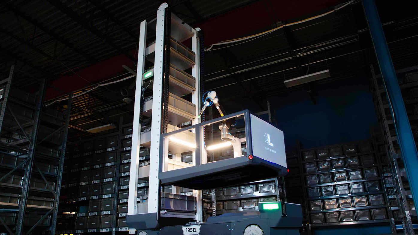 Purpose-built to help warehouse operators perform with greater precision and operational confidence, Locus Robotics said that Locus Array is the industry’s first Robots-to-Goods (R2G) system, combining AI-driven orchestration, advanced machine vision, AI based dexterous manipulation and autonomous robotics to bring a vision-guided robotic arm directly to inventory stored in standard warehouse shelving. At Array’s core is an intelligent perception system that continuously interprets its environment. AI-based vision technology identifies totes, validates SKU placement and guides precise robotic handling in real time, while AI-based decision logic determines task sequencing, inventory interaction, optimal SKU slotting, and workflow prioritization. This enables Locus Array to autonomously execute induction, dropoff, sortation, picking, putaway, cycle counting and slotting with zero human intervention. Through continuous operation, it helps maintain productivity during peak periods, labor shortages and external demand shocks. Its compact design also supports increased storage density compared to traditional manual processes, enabling more efficient use of existing warehouse footprints. Locus Robotics, locusrobotics.com, Booth B10704