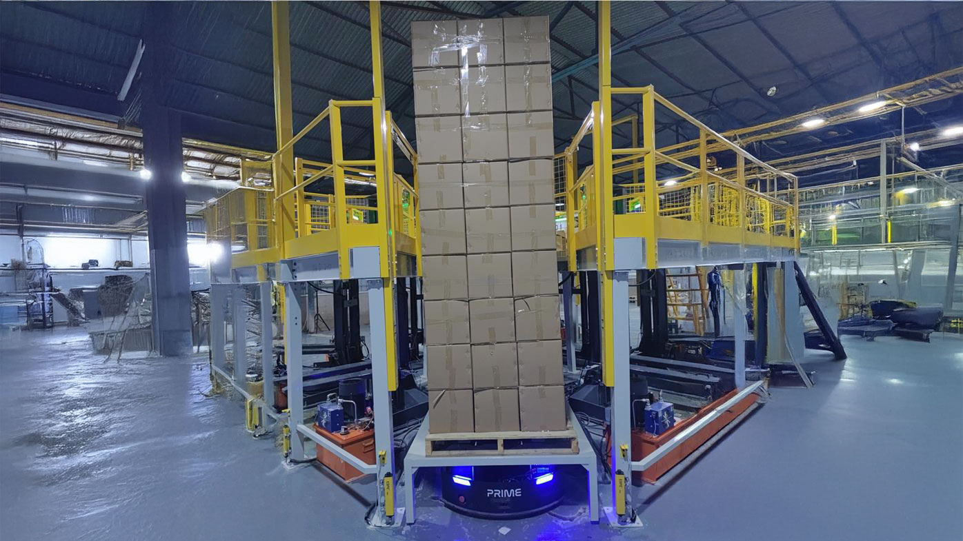 Prime Robotics is showcasing Advanced Tall Pallet Station (TPS), a hybrid automation cell to enable mixed-case palletization at industry leading speed. Utilizing robotics and AI-enabled 3D computer vision for advanced cognitive automation, Prime Robotics said that Advanced TPS allows warehouse operators to quadruple productivity while achieving near-perfect inventory accuracy in a space saving footprint. The ability to build 108-inch tall, highly stable, mixed-case pallets at a rated capacity exceeding 350 cases per hour (CPH) is a competitive advantage for high-volume distribution customers in the food and beverage, third party logistics and wholesale industries. The Advanced TPS integrates an elevated picking platform with a fleet of AMRs delivering goods to eight independent pallet positions. Decentralized architecture enables maximum flexibility by allowing the system to dynamically assign tasks across all active positions. Prime Robotics, primerobotics.com, Booth C13991
