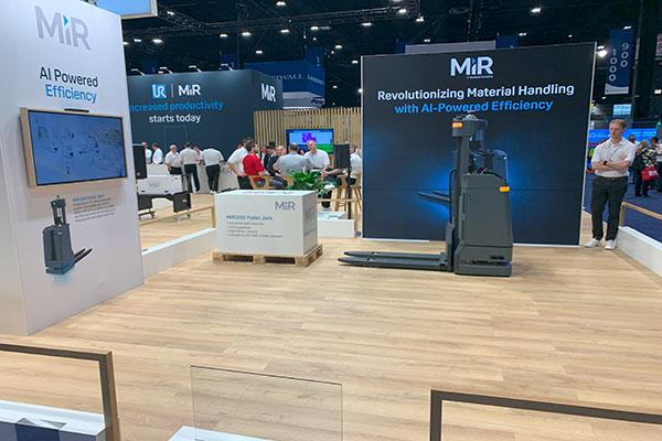 Mobile Industrial Robots (MiR) showcased its new MiR1200 Pallet Jack at the show. 