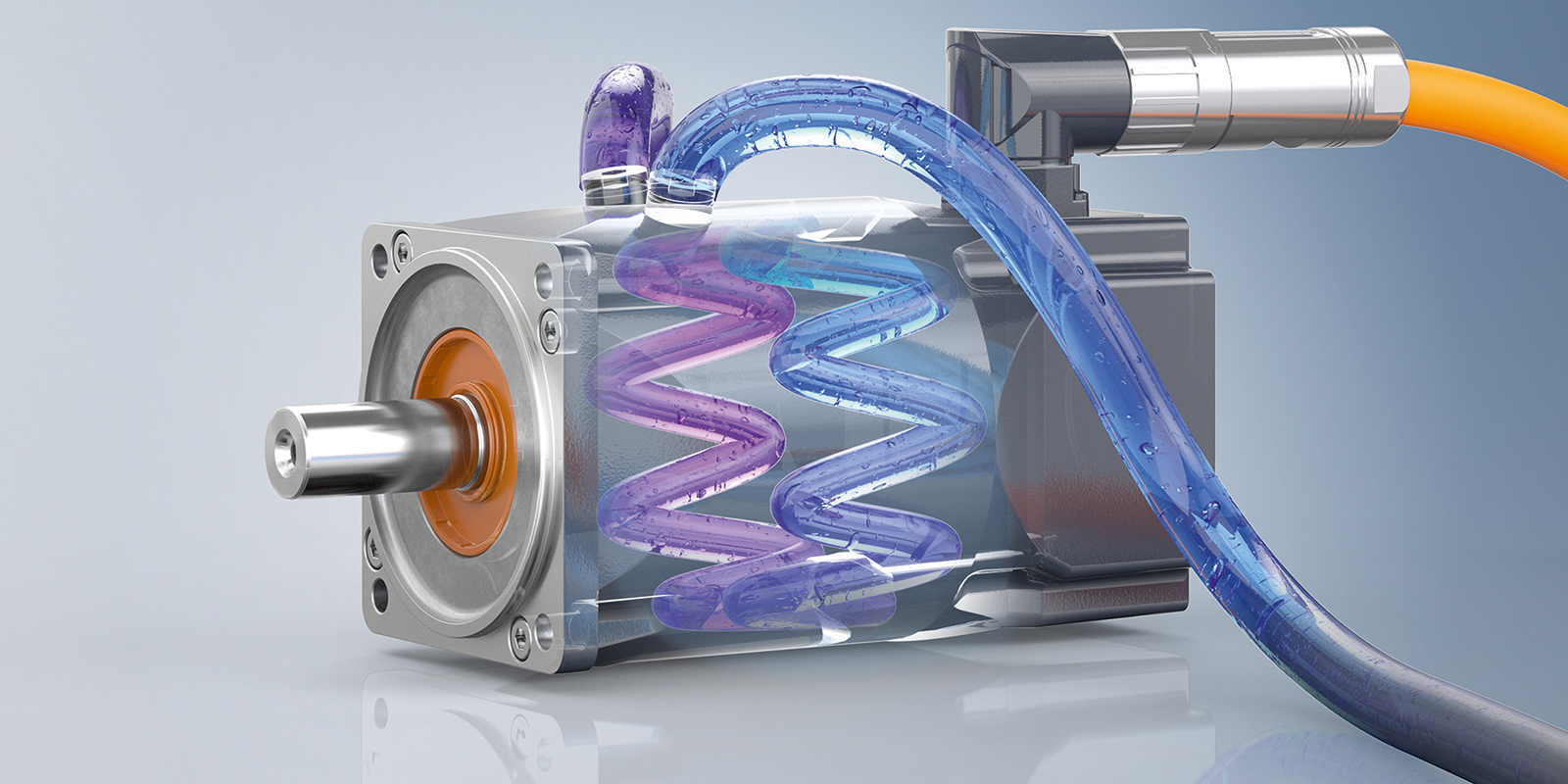 For applications requiring especially high speeds and dynamics, Beckhoff offers the water-cooled AM8300 servo series with standstill torques three times greater than conventional options. The cooling technology enables extreme power density, accommodating a rated power of up to 40 kW in the smallest installation spaces. The AM8300 technology is based on the tried-and-tested AM8000 servomotor series and its advantageous modular system approach with numerous options and consistent availability. The new servomotors offer maximum dynamics with dependable performance: the increased speed and torque do not affect the rotor moment of inertia. The AM8300 motors also offer options for a backlash-free permanent magnet holding brake, shaft seal and keyway. Beckhoff Automation, Booth S3823
